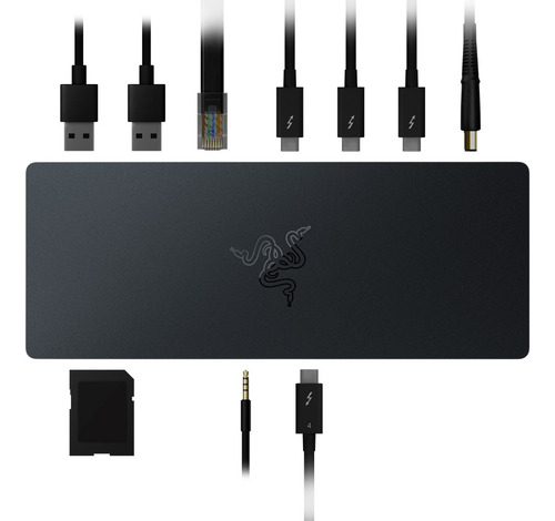 Hub Adaptador Multipuerto Razer Thunderbolt 4 Dock Chroma Color Negro