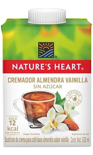 Cremador De Almendra Nature's Heart Vainilla Sin Azúcar 500ml	