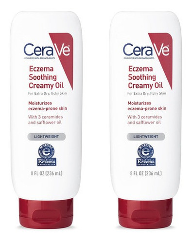 Set De 2 Aceite Cremoso Calmante Para Eczema Ligero De 8