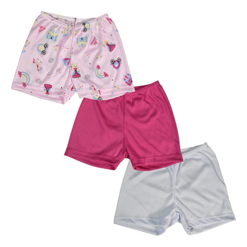 Bermudas Pantalonetas Short Niña Bebe X3 Unidades