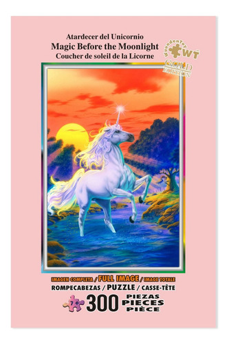 Rompecabezas Gold Edition Wuundentoy Atardecer Del Unicornio 300 Pzs