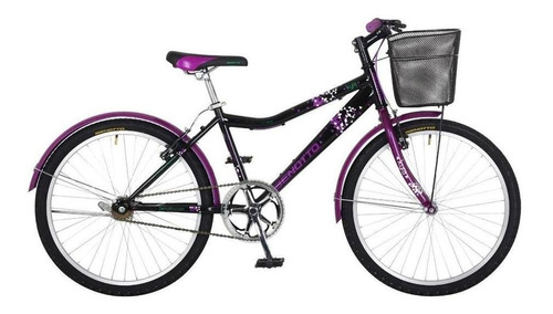 Bicicleta Benotto Montaña Kyra R24 1v Frenos V Acero Color Negro/Púrpura Tamaño del cuadro n/a