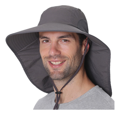 ) Gorra De Pesca De Ala Ancha Sombrero Para El Sol Con