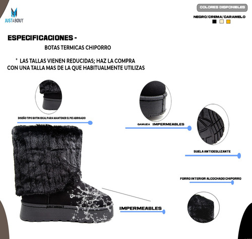 Botín De Nieve Mujer Térmico Chiporro Bota Invierno
