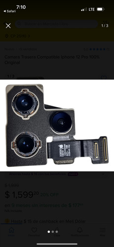 Cámara Para Iphone 12 Pro (Usado)