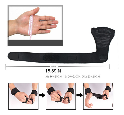 Guantes De Fitness (bk-m), Protectores De Manos Para La Palm