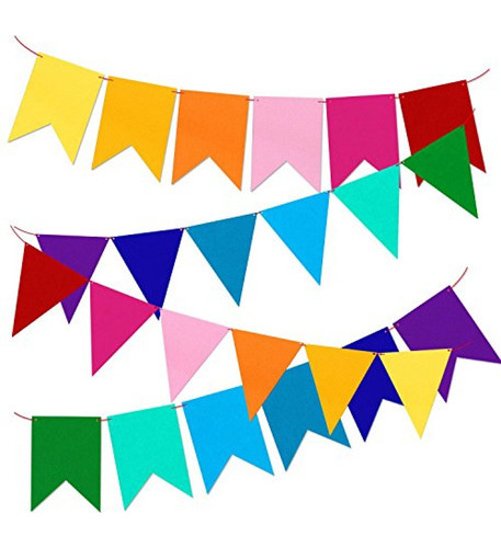 Banderines De Fiesta Colorido Bunting Banderín Banner Bande