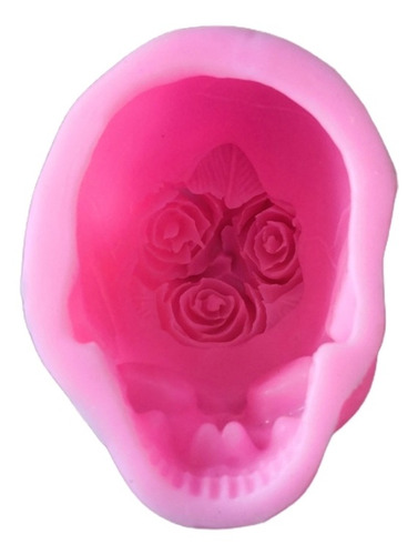 Molde De Silicona Esqueleto De Cabeza Humana Hecho A Mano 3d