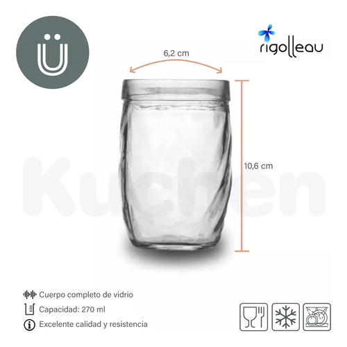 Juego Vajilla 24 Piezas Set De Platos Vasos De Vidrio Durax