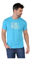 Comprar Remera Palm Turquesa, Hombre. Bravo Jeans. Talle S-4xl