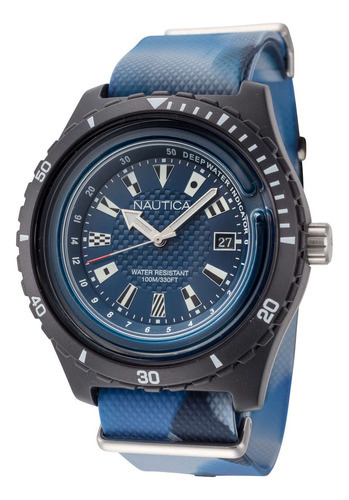 Reloj Nautica Surfside - Hombre Color de la correa Azul Color del bisel Negro Color del fondo Azul