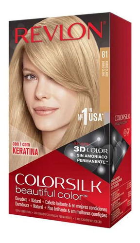 Kit Tintura Revlon  Colorsilk beautiful color™ tono 081 rubio claro para cabello