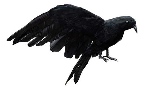 Cuervo Emplumado Realista Aves Decorativas Cuervo Estatua