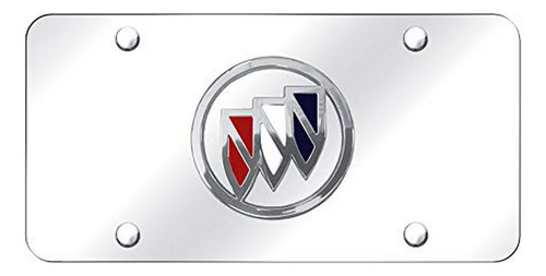 Placa De Espejo Con Logo Cromado Buick.