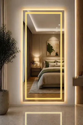Espelho Com Led Moderno De Luxo 150x50 Touch Screen Branco Quente...