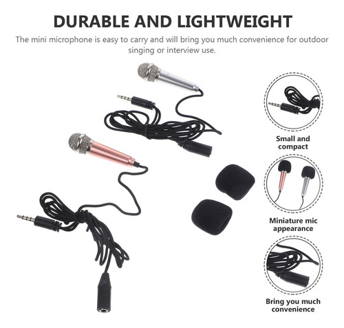 . Auriculares Usb Karaoke, Micrófono De Mano Pequeño, 2