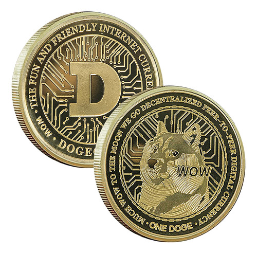 Edición Limitada De Doge Coin Chapada En Moneda Conmemorativ