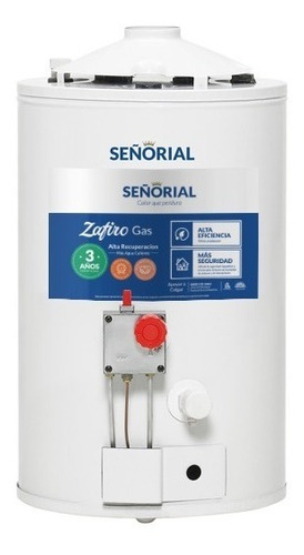 Termotanque Señorial 30lts  Zafiro Alta Recuperación A Gas