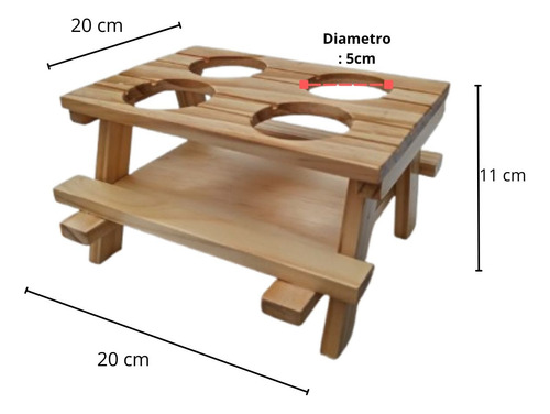 Porta Cremas Porta Embases Para Salsas En Madera