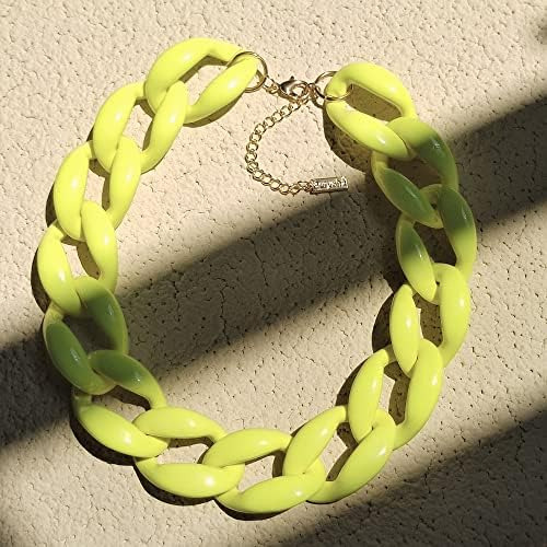 Beryohz Declaración Gargantilla Gruesa Collar De Cadena De E