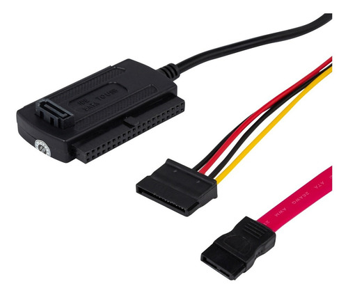 Cabo Adaptador Usb 2.0 Hd Conversor P/ Ide Sata Fonte 3 Em 1 Cor Preto