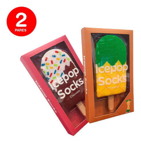 Calcetines Divertidos Paleta Helado Unisex Pack 2