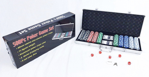 Elegante Y Completo Juego De Poker 500 Fichas