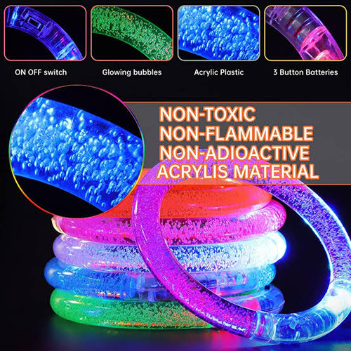 120 Pulseras Luz Led Luminosa Colores Fiesta Evento Batucada