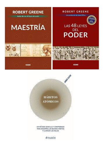 Maestría + Las 48 Leyes Del Poder + Hábitos Atómicos