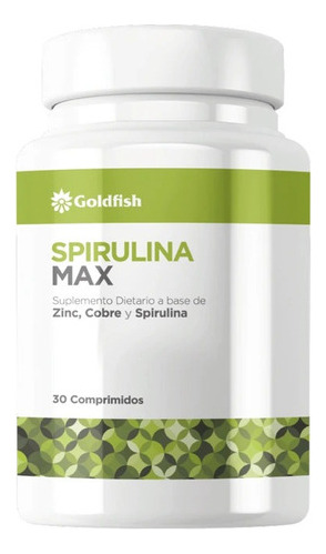 Suplemento Spirulina Max Zinc Cobre Goldfish X30 Comprimidos