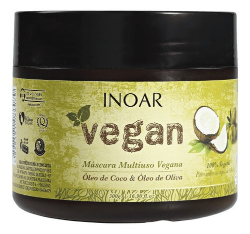 Inoar Máscara Umectação Vegan 500g 