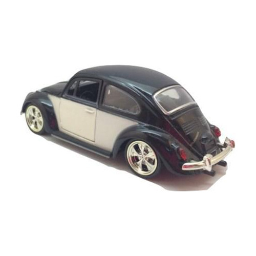 Fusca Beetle Bicolor C/ Rodas Esportivas 1:32 Preto