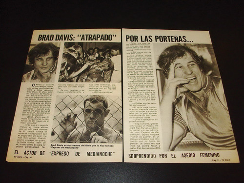 (z048) Brad Davis * Recortes Revistas Clippings (1980)