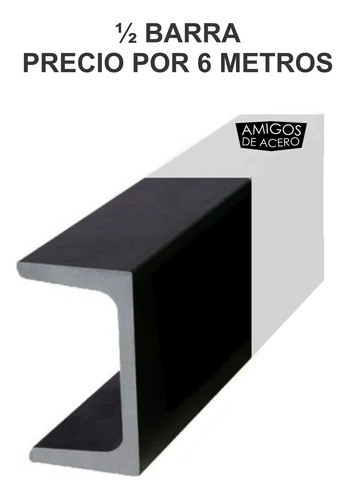 Perfil U De Hierro N° 12 - Upn 120 X 55 Mm - 6 Mts - Ha