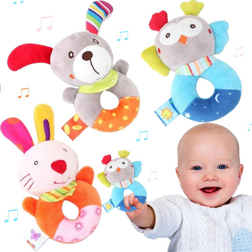 Juguetes De Peluche 3pcs Bebé Mano Rattle Sacudir