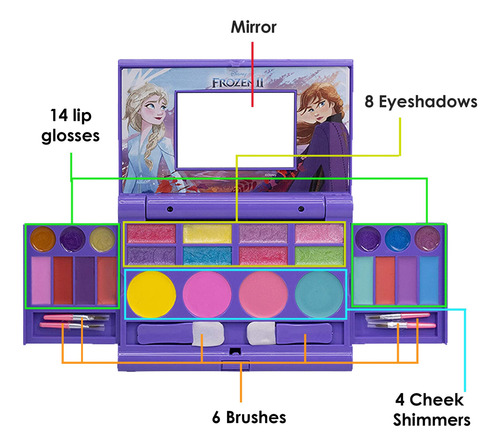 Set Cosmético Compacto Townley Girl Disney Frozen Elsa Anna