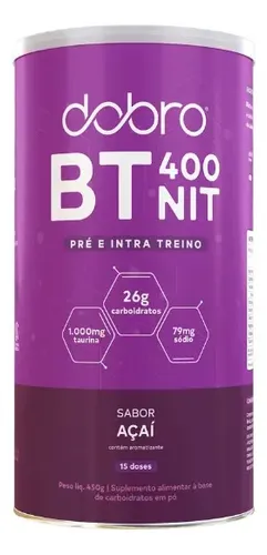 Suplemento em pó Dobro Sport Protein Carboidrato,Nitrato sabor Açaí x 450g