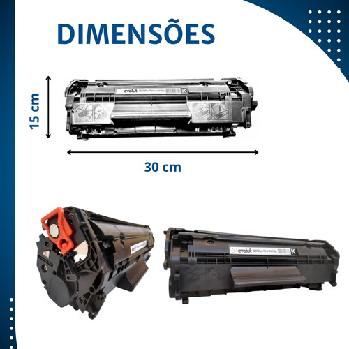 Toner Compatível Evolut Q2612a Hp 12a 1020 2612 1018 1012