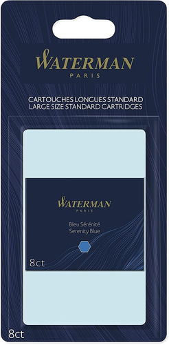 Cartuchos De Tinta Para Pluma Waterman | Azul | 8-pack