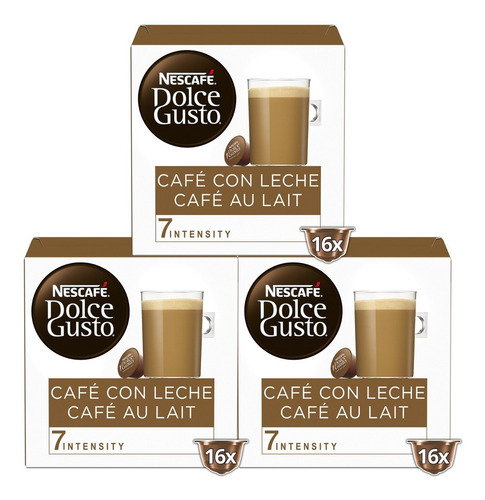 Dolce Gusto Capsulas Cafe Con Leche X3 Cajas