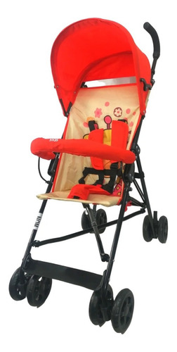 Carriola De Baston Trendy Kids Zoo Ligera Color Naranja