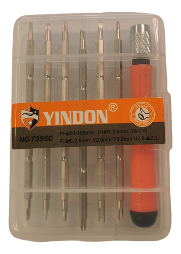 Kit De Destornilladores De 7 Piezas Yindon No.7395c