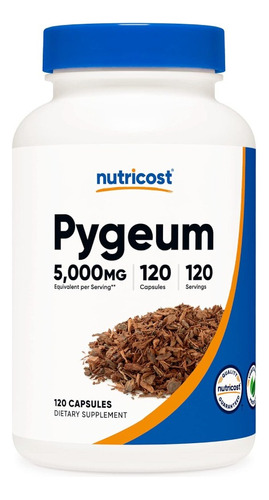 Pygeum 5000mg Ciruelo Africano Próstata 120 Caps Americano Sabor Sin Sabor