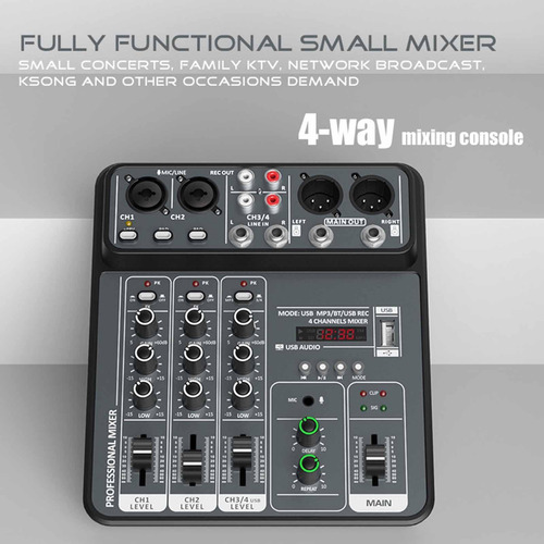 Mini Sound Mixing Console Mezcla De Sondeo De Sonido