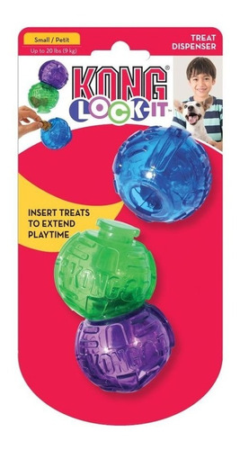 Kong Lock-it Mediano Pack X3 Unidades Juguete Para Perros-