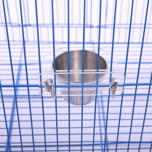 2 Peças Feeding Dish Titular Copos Para Gaiola De Pássaro,