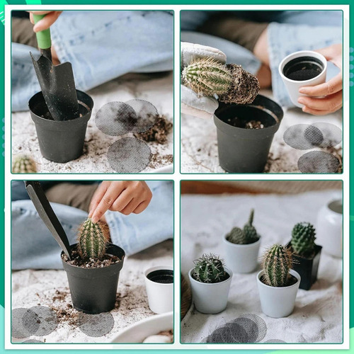 Telas De Drenagem De Vasos De Plantas Premium Diâmetro 10cm