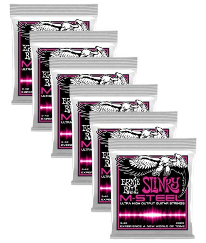 6 Pack Ernie Ball P02923 M-steel Super Slinky Electric G Eeb