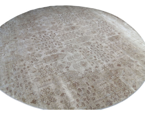 Tapete Redondo Diseño Persa Retro-moderno 290cm Nuevo Ocre 2.9 M 2.9 M Persa Ocre