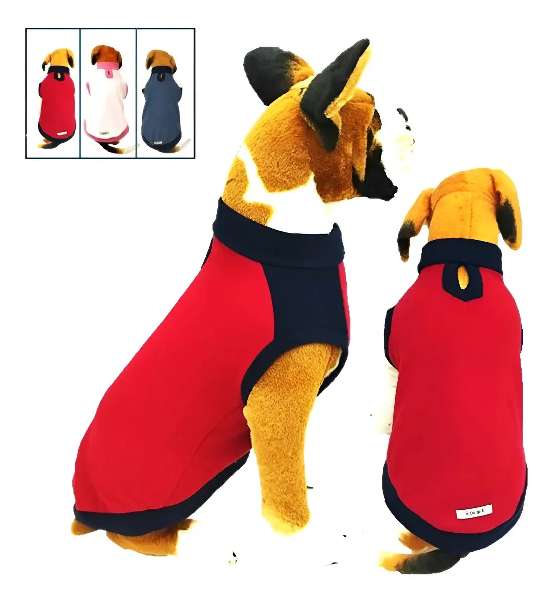 Roupa Frio Pet Casaco Soft Inverno Cachorro Grande Porte Vermelho